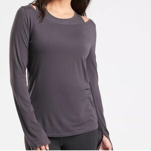 Athleta Purple Essence Groove Long Sleeved Top